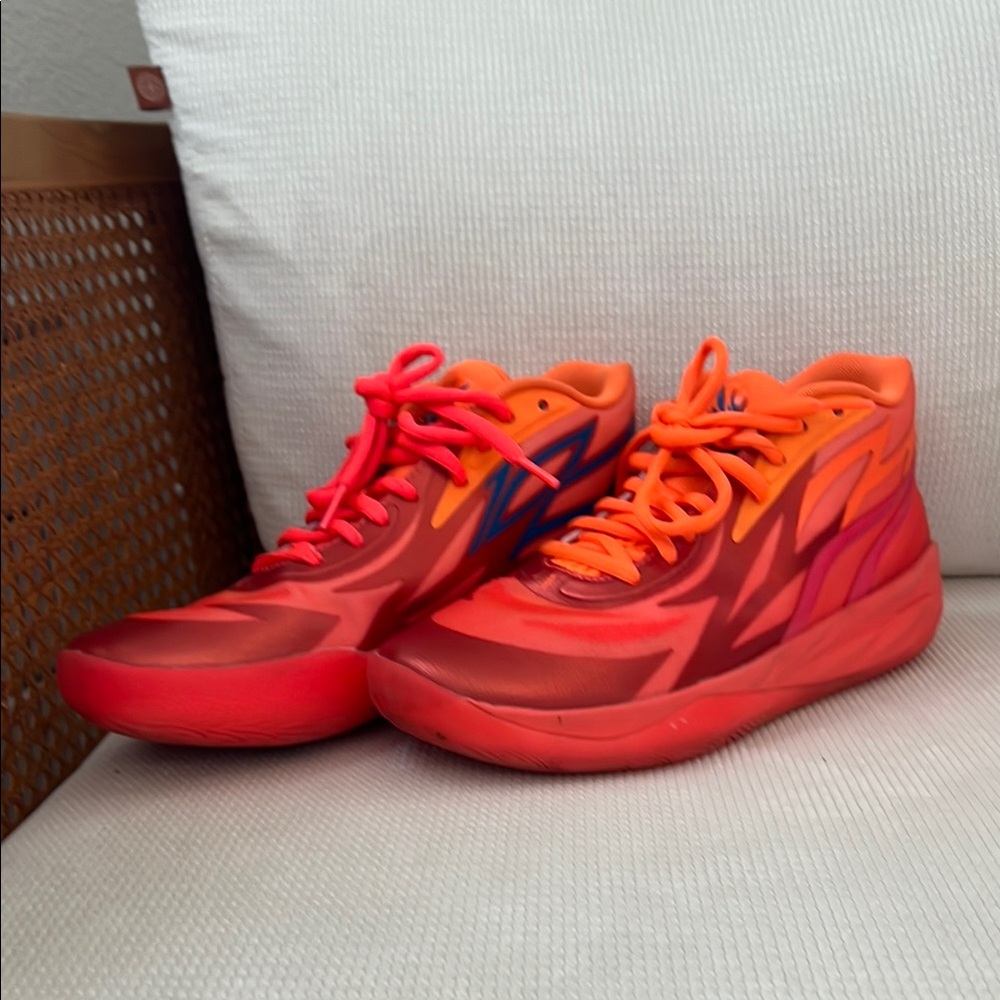 Puma melo ball sneakers red and orange